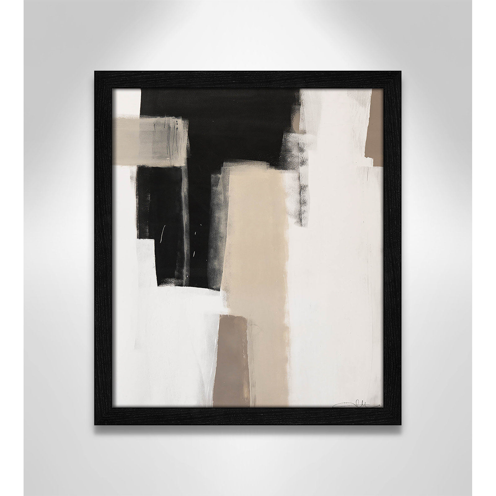 Earth Scapes I by Casa Fine Arts, 15" H x 13" W x 1.25" D, Black Slim Unmatted Picture Framed
