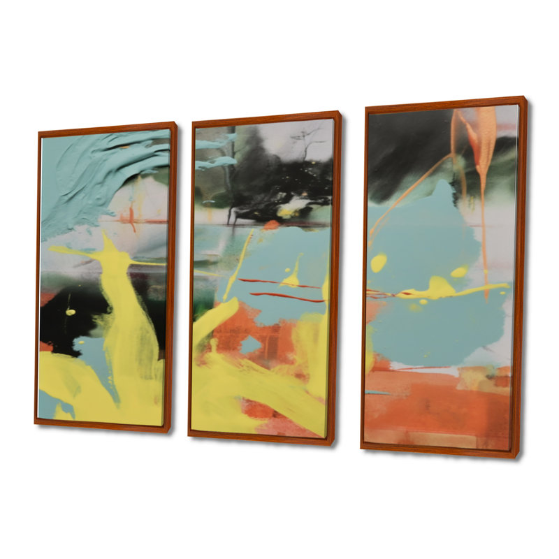 Ensemble de salon Dada, Cadre flottant brun, H 32 po x l 48 po x P 1 po