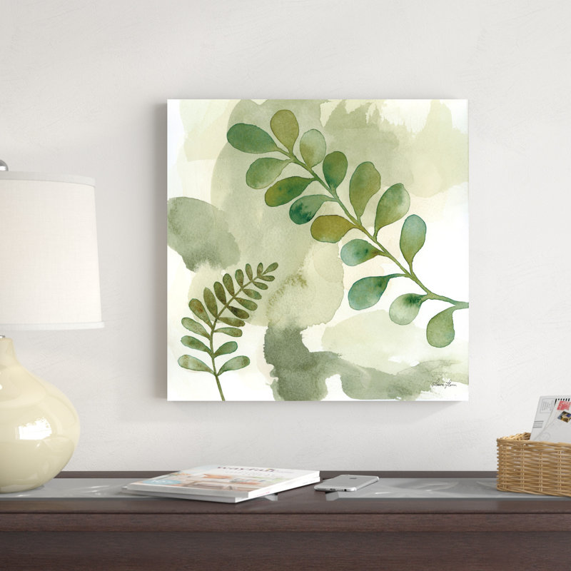 «Woodland Walk III» par Laura Horn - peinture sur toile tendue, H 20 po x l 20 po