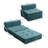 Evergreen 36.61" W x 36.61" D x 25.18" H Convertible Chenille Modular Futon Chair-129206973