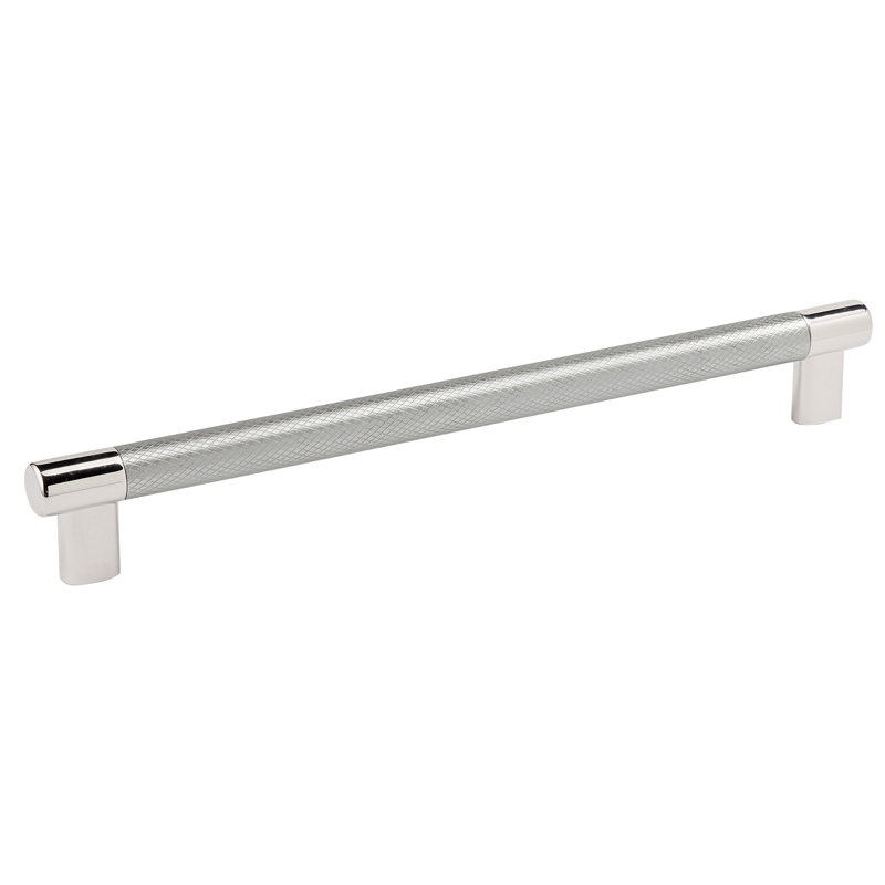 Poignée d'armoire Esquire 10-1 / 16 pouces (256mm) en nickel poli de centre à centre, Nickel poli / acier inoxydable