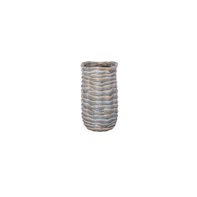 Vase en céramique SM bleu acier