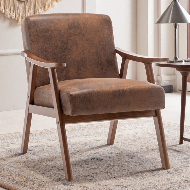 Chaise d'appoint sans effort élégante: parfaite pour les coins confortables et le charme moderne, Brun