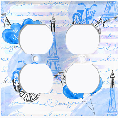 Patterned 2 - Gang Toggle Light Switch Standard Wall Plate