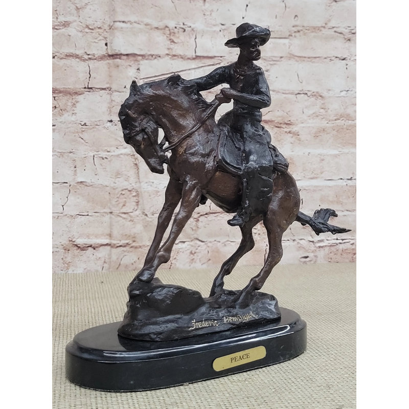 Sculpture toulon Frederic Remington Western Cowboy