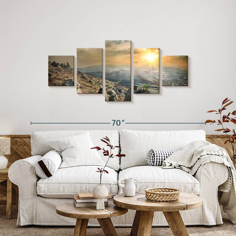 Vallée des fantômes au lever du soleil, H 24 po x l 55 po