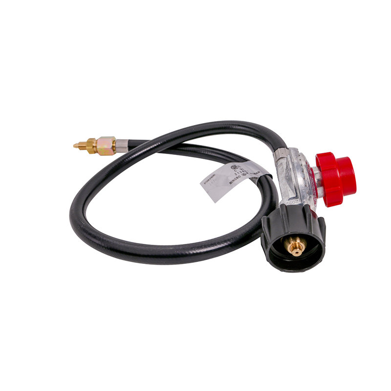 Nexgrill 36" Propane Regulator and Hose – Adjustable 10 PSI LP Gas Regulator with 1/8" Male Connector – Fits Turkey Fryers, Grills, Burners – Black, Model 711-0010