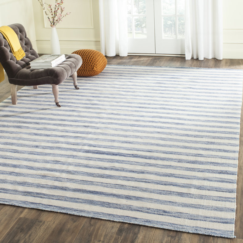 Dungan Striped Hand Woven Area Rug, Rectangle 152 x 244 cm