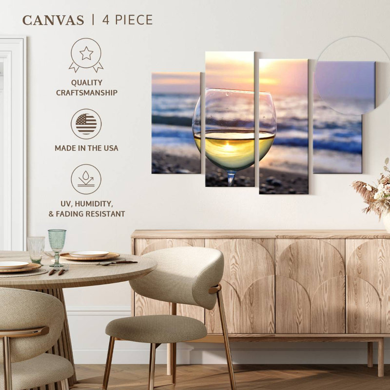 Yarlin Wine At The Beach, 22" H x 36" W