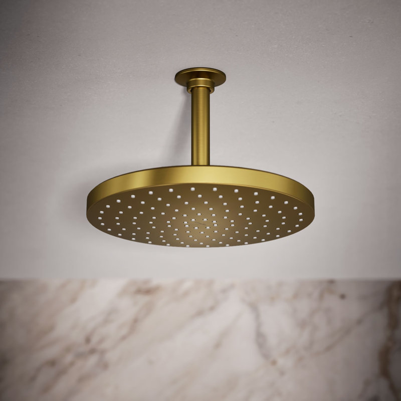 Flood Fixed Shower Head, Vibrant Brushed Moderne Brass