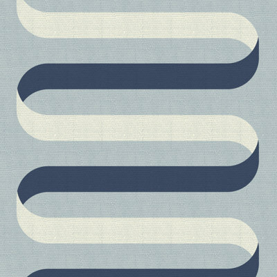 Ruban pliant - Papier peint laqué bleu