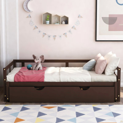 Lit de jour extensible avec couchette, lit de jour en bois avec couchette