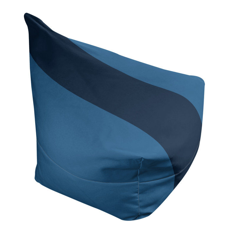 Fauteuil à billes Washington, 31 po x 38 po x 42 po, Bleu lac / bleu minuit / bleu lac