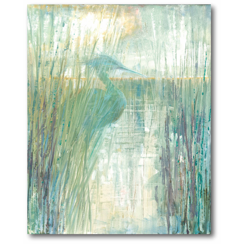 « matinée aigrette ii », reproduction sur toile tendue, H 20 po x l 16 po