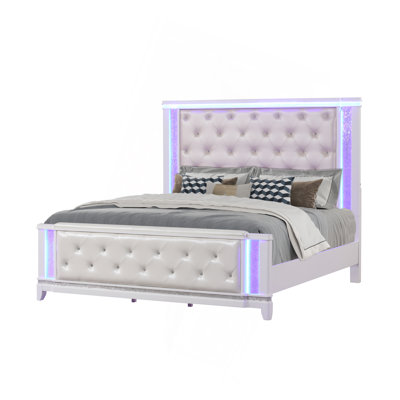 Opium King Bed In Milky White