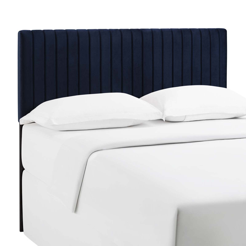 Modway Carson Carrington Stryn Velvet Headboard, Midnight Blue, Twin