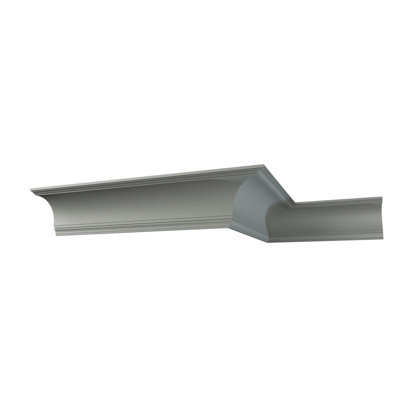 Endurathane Julian Crown Moulding, 20 1/2"H x 20 1/2"P x 29"F x 48"L, Factory Primed