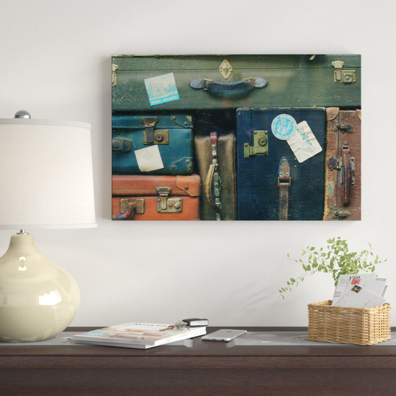 « rétro valises », reproduction de photo sur toile