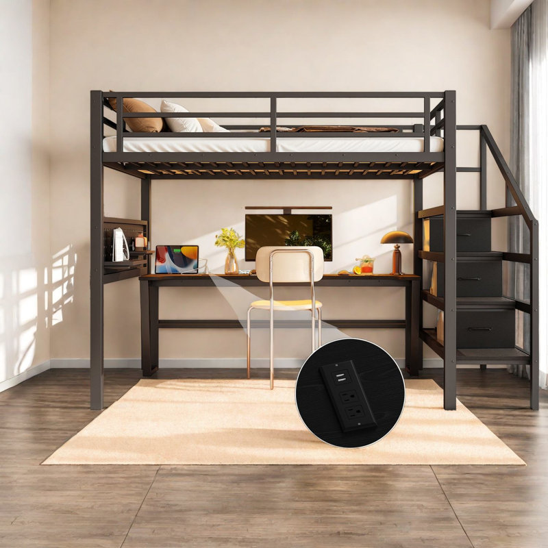 Lits peu encombrants avec rangement, loft moderne en bois aggloméré pour la maison