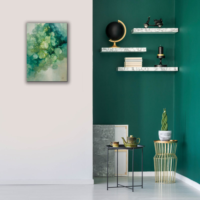«Emerald Pilea 1» par Julia Purinton, art mural sur toile, H 26 po x l 18 po x P 0,75 po