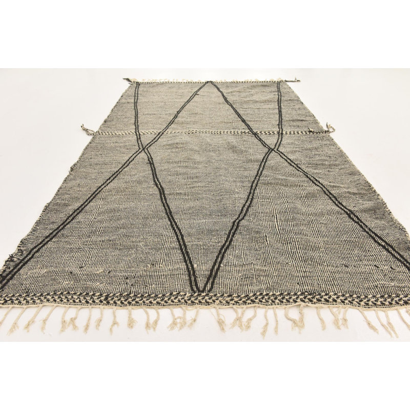 Tapis noir et blanc Orpheus