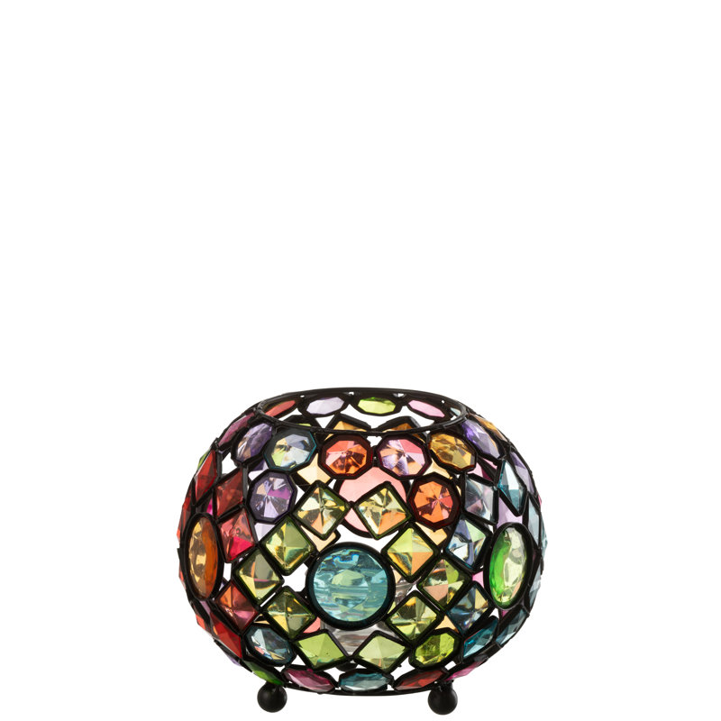 15 cm H Iron Tabletop Hurricane Holder with Candle Included