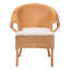 Chaise en rotin tressé miel