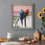 Palm Parrots - Peinture sur toile encadrée-109329979-109329983