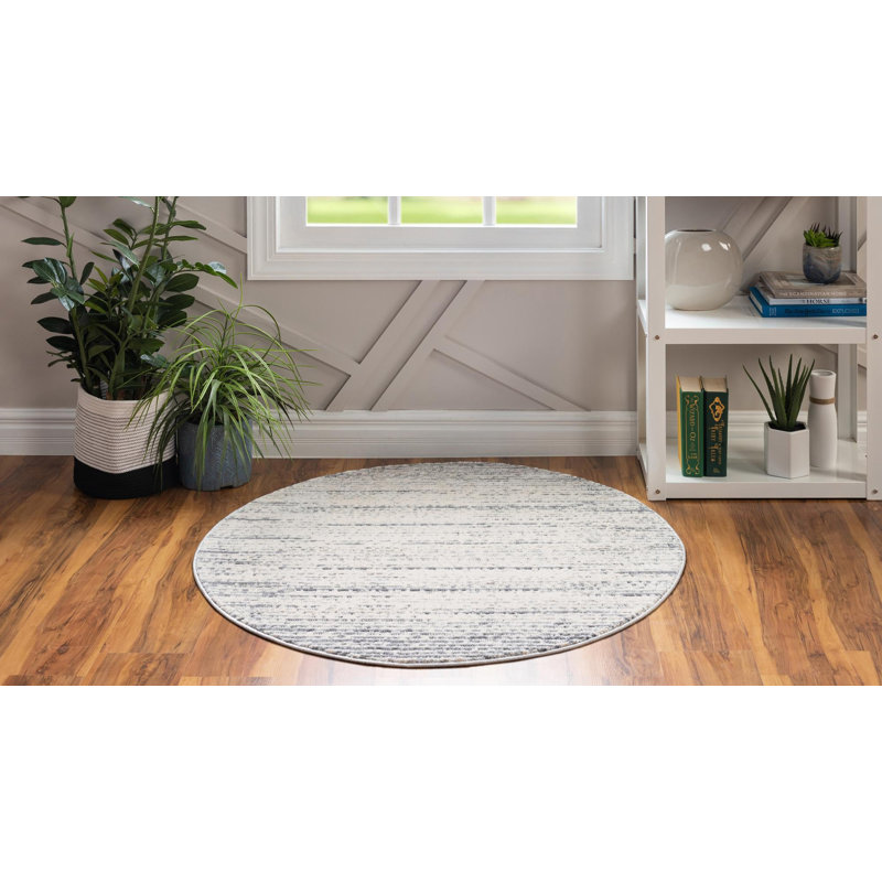 Abstract Indoor Rug, Round 7'