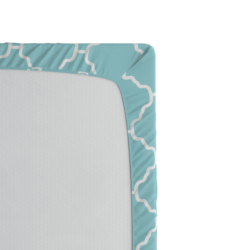Microfiber Geometric Fitted Sheet, Twin XL Fitted Sheet