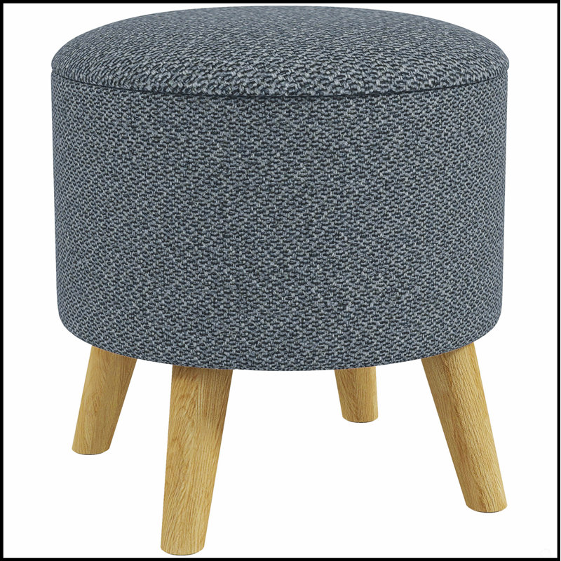 Repose-pieds rond avec rangement rembourré, parfait pour les sièges supplémentaires et le rangement caché dans tout espace de vie.