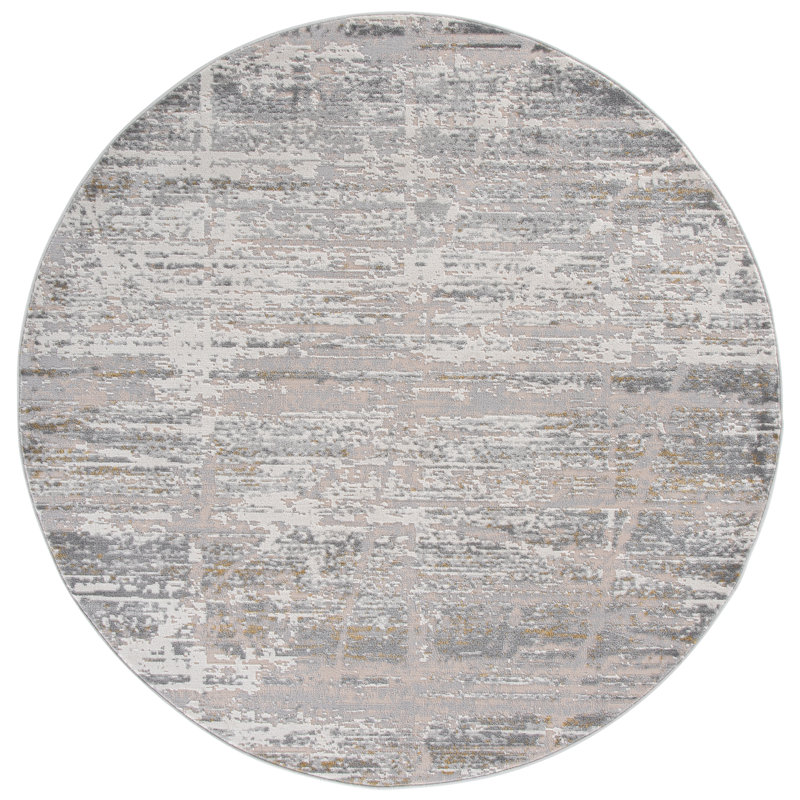 Palma 370 Performance Abstract Rug, 6'-7" X 6'-7" Round