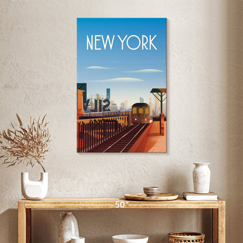 Train Aime New York, H 24 po x l 16 po