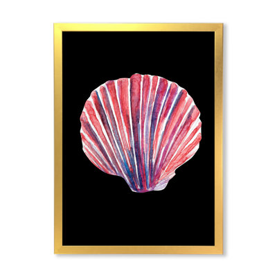 Coquillage sur fond noir - peinture