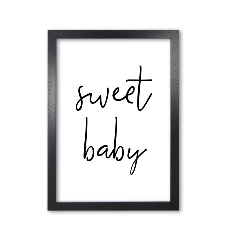 Sweet Baby - Print, Black Grain Frame, 42 cm H x 30 cm W x 5 cm D