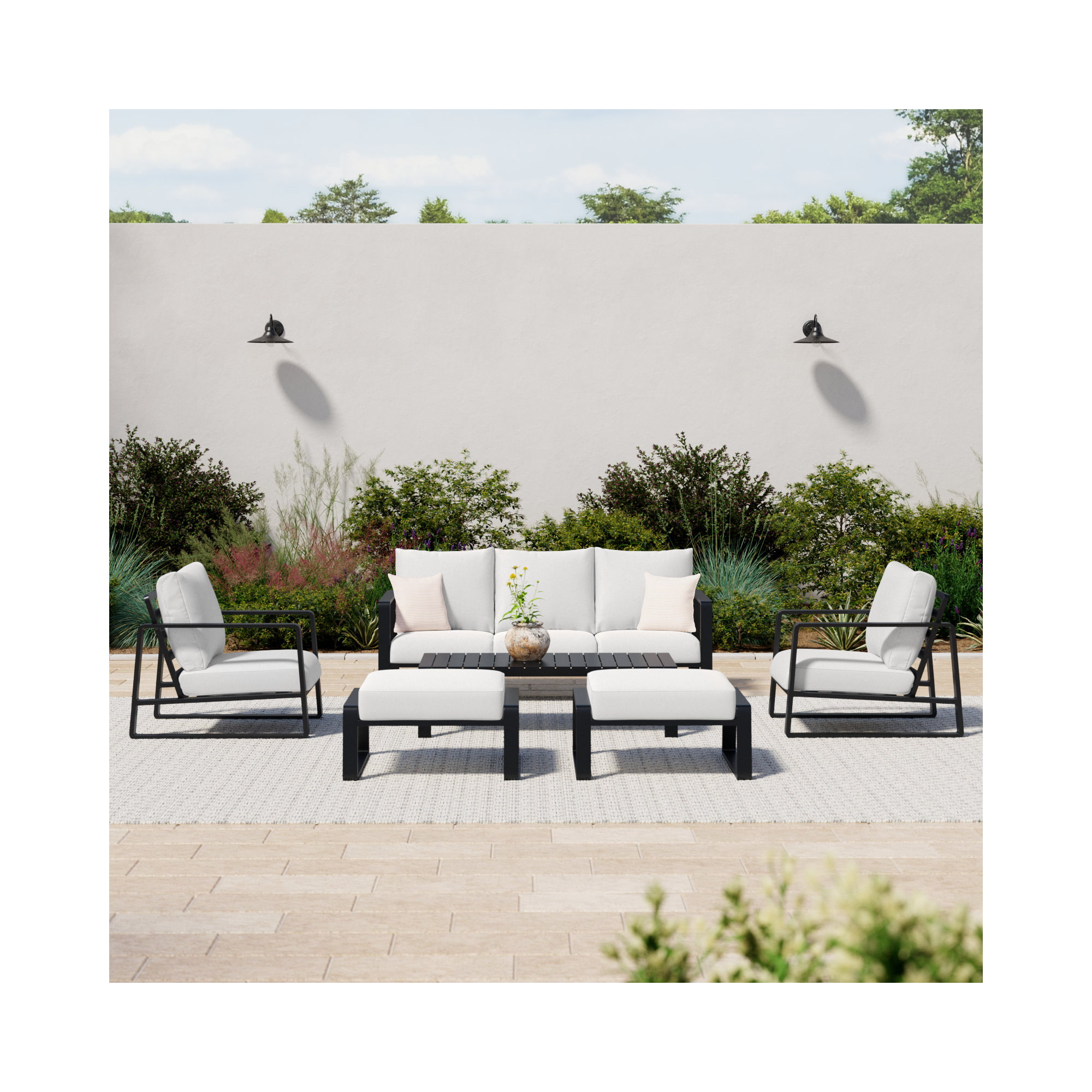 Leanna Outdoor Seating Group with Cushions, 2, Yes