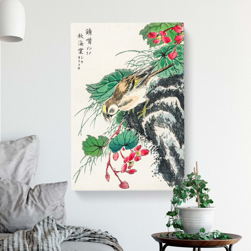 Japanese Hawfinch by Numata Kashu - Wrapped Canvas Print, 76cm H x 50cm W x 3cm D