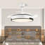 Ventilateur de plafond 42 po rétractable moderne avec lumière à DEL à intensité variable avec télécommande