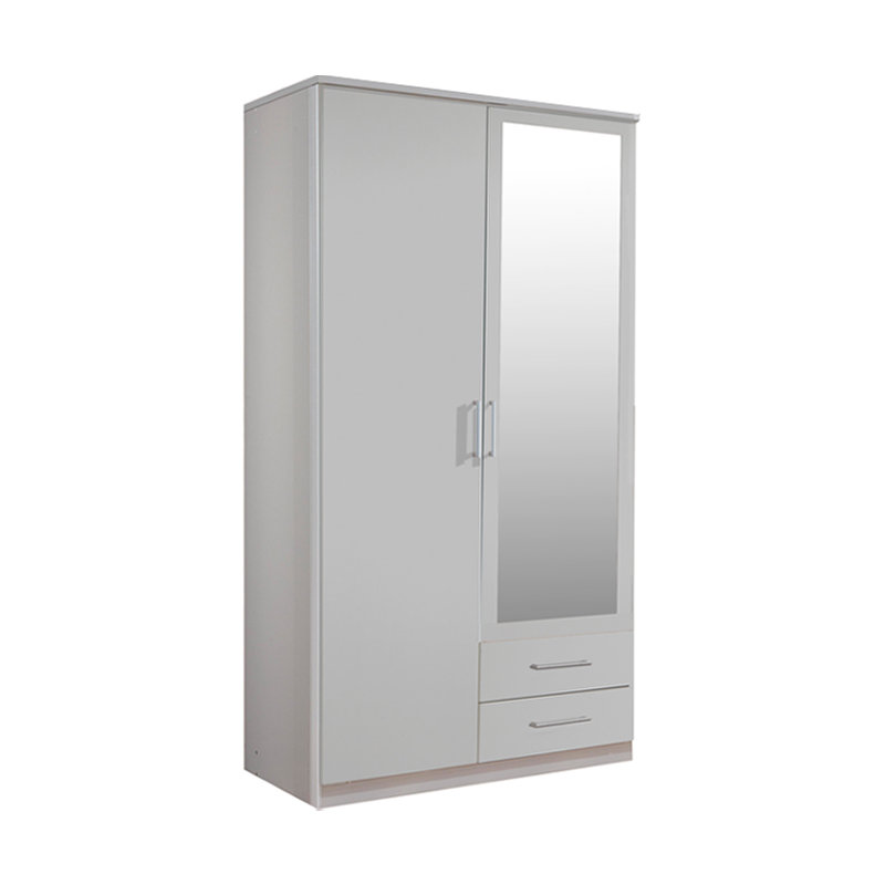 Linares 2 Door Solid Wood Wardrobe, White
