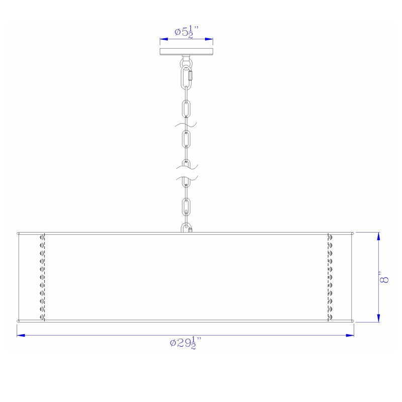 Trosper 5 - Light Drum Chandelier