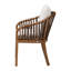 Chaise de salle à manger bali & pari Varen en jonc de mer et bois d'acajou