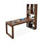 Bureau rectangulaire en bois massif noyer clair-1297244914