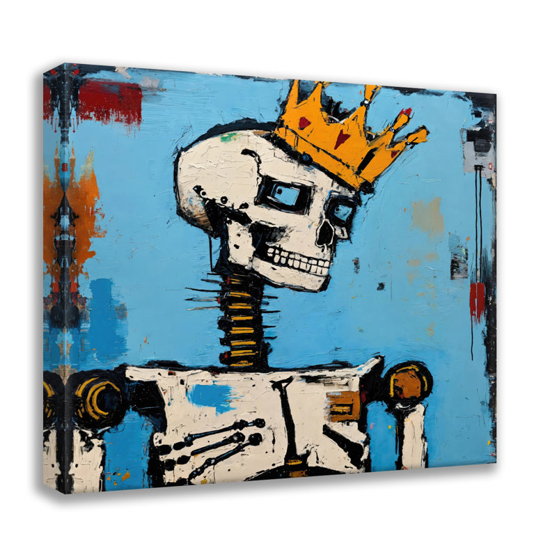 Robot 2-Hommage-Basquiat, estampe numérique sur toile tendue avec châssis, H 24 po x l 24 po