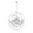 18-Light Orb Globe Chrome Chandelier With Crystal Accents