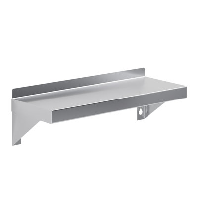 6 in. x 16 in. Stainless Steel Wall Shelf With Squared Edge