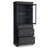 70.1" Modern Tall Bathroom Storage Cabinet - Freestanding With Glass Doors, 2 Adjustable Shelves, 3 Drawers - For Bathroom, Kitchen, Living Room | Gift Idea-507026242