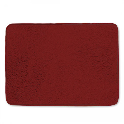 Solid Maroon Background Bath Mat