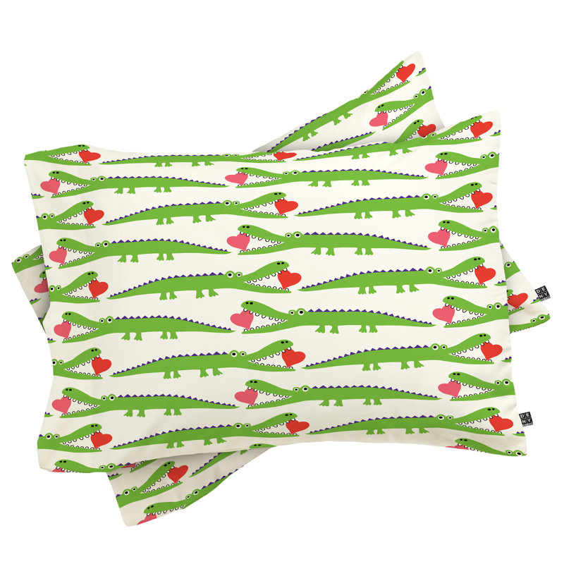 Andi Bird Alligator Love Pillowcase, King