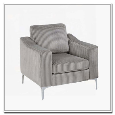 Fauteuil club en velours côtelé