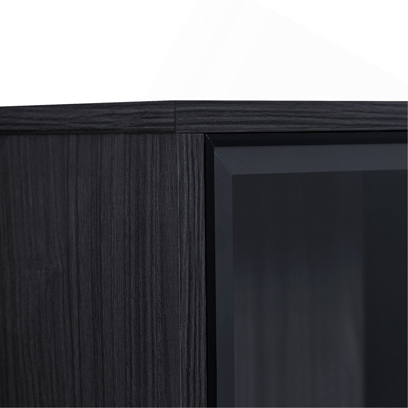 51.2'' Freestanding Display Cabinet, Pantry With 2 Storage Drawers And Glass Doors, Curio Cabinet With 4-Tier Adjustable Shelves And LED Light, For Living Room, Kitchen, Office